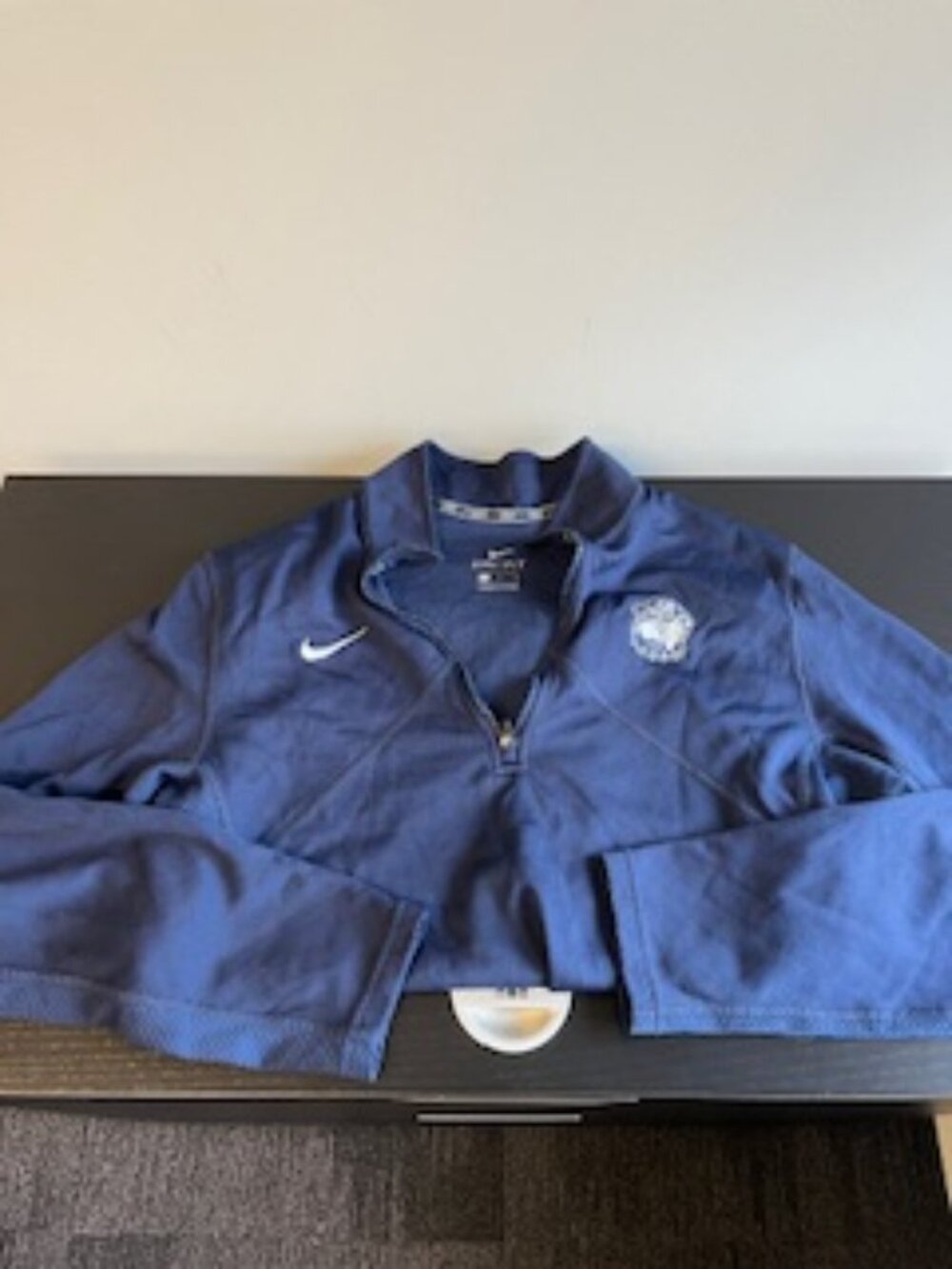 Georgetown University BullDog Nike DriFit Quarter Zip Sz Medium